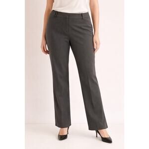 Worthington Petite Womens Size 14P Gray Perfect Trouser Dress Pants